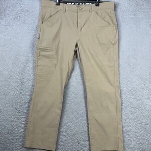 Eddie Bauer Rainer Tech Men Hiking Pants 38X29 Tan Nylon Blend Cargo Stretch NEW